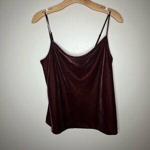 Banana Republic Rich Brown Velvet Camisole
